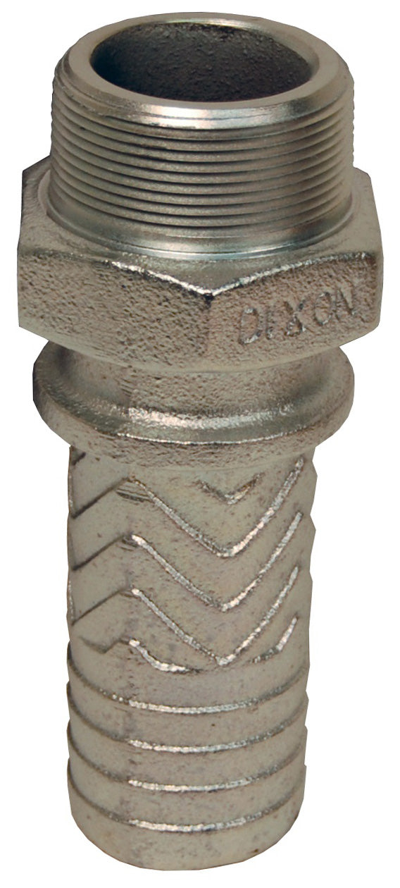 MS26 by Dixon Valve | Boss® Male Stem | 2" Male NPT x 2" Hose Barb | Plated Iron