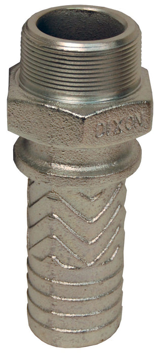 MS16 by Dixon Valve | Boss® Male Stem | 1-1/4" Male NPT x 1-1/4" Hose Barb | Plated Iron