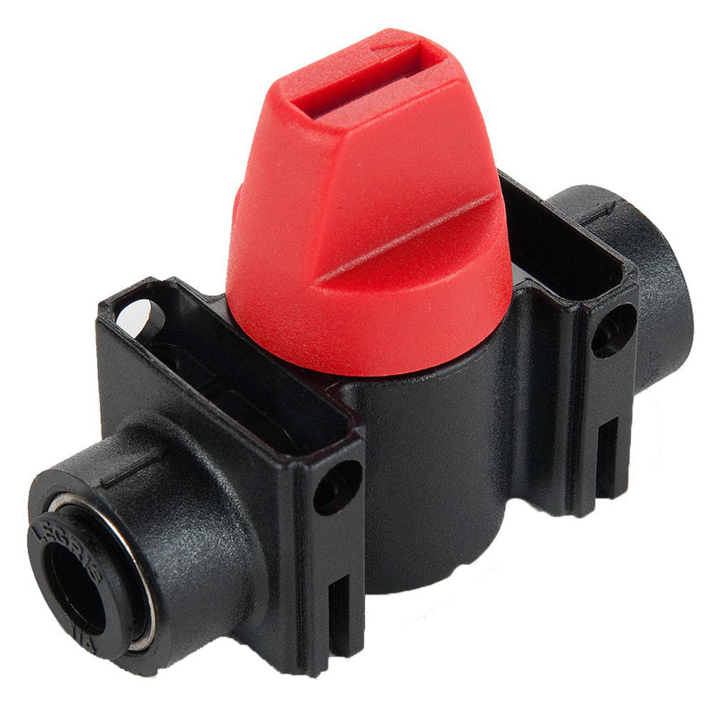 MVV309-8M by Parker | Mini Ball Valve Vented | 8 mm Push-to-Connect | 52 mm Length | 37 mm Width | 22 mm Height | Straight | Nylon | Pack of 10