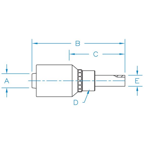 MW-06-06-K2 by Kurt Hydraulic | K2 Series | 3/8" Hose Barb x 3/8" Tube Stem | Carbon Steel