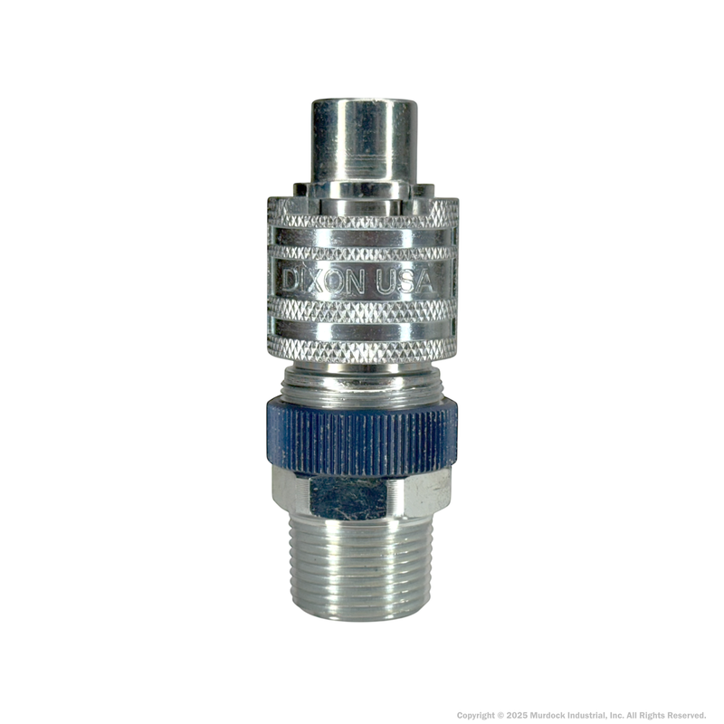 N4M6-LS by Dixon Valve | Pneumatic Quick Disconnect Coupling | Dix-Lock® N-Series | 3/4" Male NPTF x 1/2" Body Size | Plug with Locking Sleeve | Steel