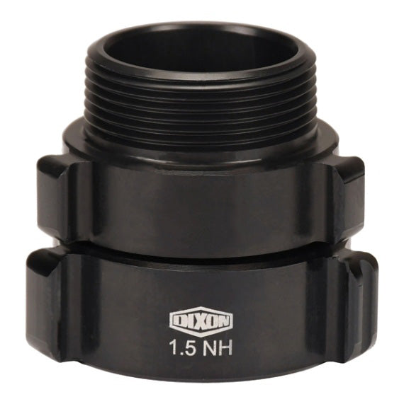 N54-15F15T Dixon Aluminum Female Swivel x Male Rigid Adapter - Style N54 - Rocker Lug - 1-1/2" Female NST(NH) x 1-1/2" Male NPT - Old Part #: ASM150F