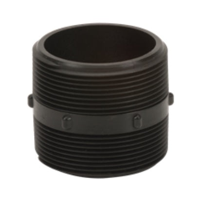 NIP400-SH by Banjo | Pipe Fitting Short Nipple | 4" Male NPT x 4" Male NPT | 300 PSI | Polypropylene