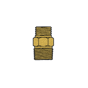 B-172-0404C Breco by Foster | 1/4" Male NPSM Thread x 1/4" Male NPTF Thread | Straight | Brass
