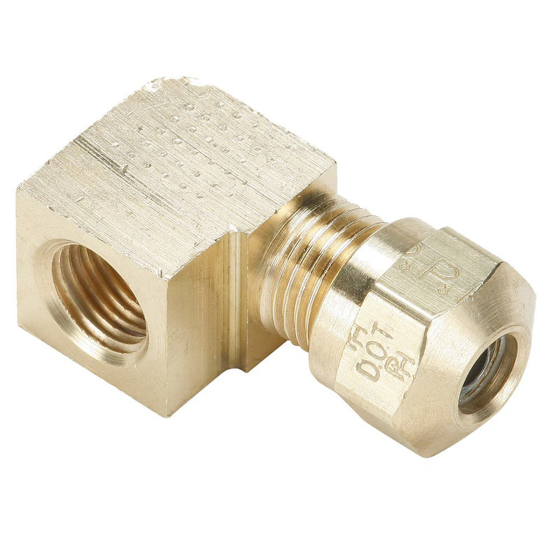 270NTA-6-6 by Parker | Air Brake–NTA® Fittings | 3/8" Tube Size x 3/8" Female Pipe Thread x 17/32" Thread | 90° Elbow | Brass | Pack of 10
