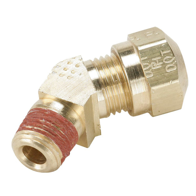 VS279NTA-8-8 by Parker | Air Brake–NTA® Fittings | 1/2" Tube Size x 1/2" Male Pipe Thread x 11/16" Thread | 45° Elbow | Brass | Pack of 10