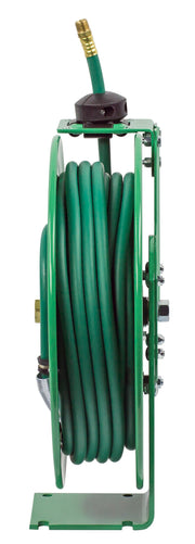 P-NP-350 by Coxreels | Nitro-Pro Series | 300 PSI Spring Driven Hose Reel for Nitrogen | 3/8" Hose ID, 3/8" FNPT Inlet x 3/8" MNPT Hose End | Steel | 50ft PVC Hose Included