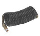 N8CS1-12 by Nycoil | Self-Storing Air Hose Assembly | 1/2" Hose ID | 1/2" MPT Swivel | Black | 220 PSI | Nylon | 12ft