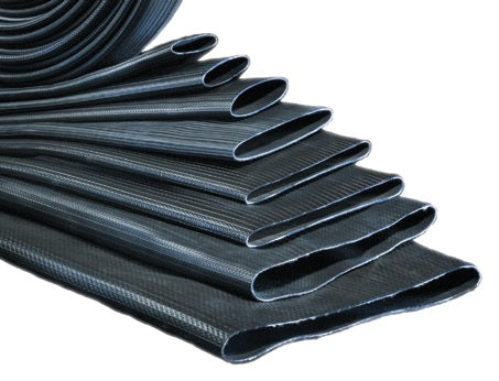 OF10-400X050 OROFLEX® 10 by Kuriyama | OF10 Series | Rubber Discharge Layflat Hose | PVC/Nitrile | 4" Size | 4.200" Hose ID | Black | 50ft Length