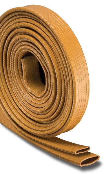 OF20Y-150X200 OROFLEX® 20 by Kuriyama | OF20Y Series | Heavy Duty Air & Discharge Layflat Hose | PVC/Nitrile | 1-1/2" Size | 1.555" Hose ID | Yellow | 200ft Length