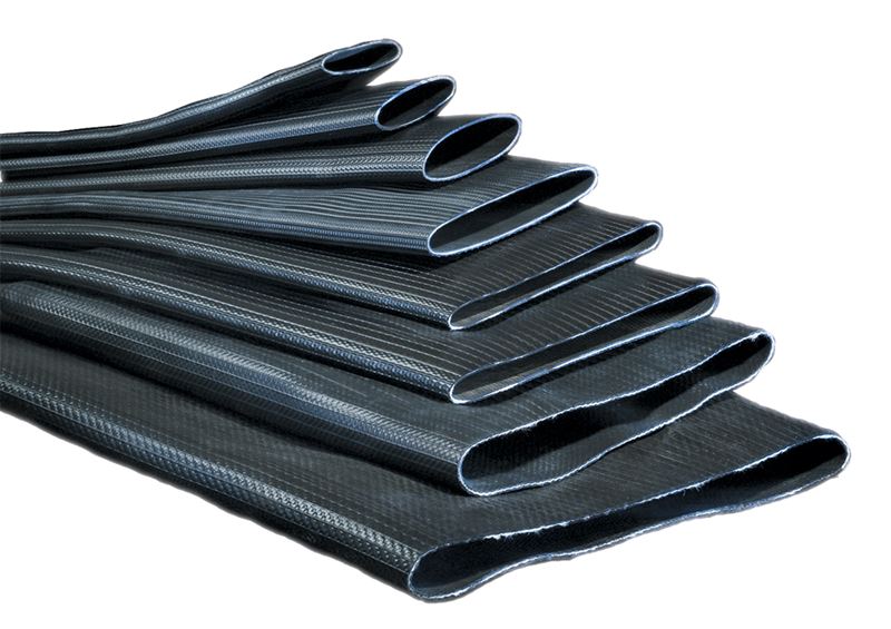 BD400X660 OROFLEX® BANDAMA by Kuriyama | BD Series | Heavy Duty Rubber Irrigation Layflat Hose | PVC/Nitrile | 4" Size | 4.067" Hose ID | Black | 660ft Length