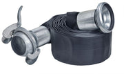 OF10ASL400X50 OROFLEX® 10 by Kuriyama | OF10ASL Series | Rubber Discharge Layflat Hose Assembly | Male x Female Sphere Lock™ Type B Ball & Socket Couplings | 4" Size | Black | 50ft Length