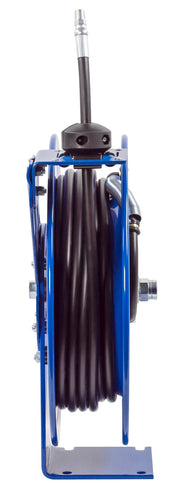 P-HP-330 by Coxreels | P Series | 4,000 PSI Spring Driven Hose Reel | 3/8" Hose ID, 3/8" FNPT Inlet x 3/8" MNPT Hose End | Steel | 30ft Rubber Hose Included
