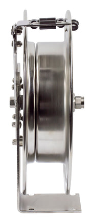 P-LPL-350-SS by Coxreels | P-SS Series | 300 PSI Spring Driven Hose Reel | 3/8" Hose ID, 3/8" FNPT Inlet | Stainless Steel | 50ft Capacity, Hose Not Included