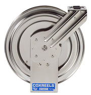 P-LPL-350-SS by Coxreels | P-SS Series | 300 PSI Spring Driven Hose Reel | 3/8" Hose ID, 3/8" FNPT Inlet | Stainless Steel | 50ft Capacity, Hose Not Included
