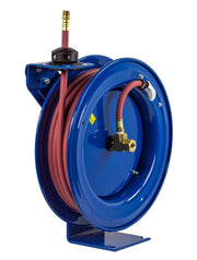 P-LP-335 by Coxreels | P Series | 300 PSI Spring Driven Hose Reel | 3/8" Hose ID, 3/8" FNPT Inlet x 3/8" MNPT Hose End | Steel | 35ft PVC Hose Included