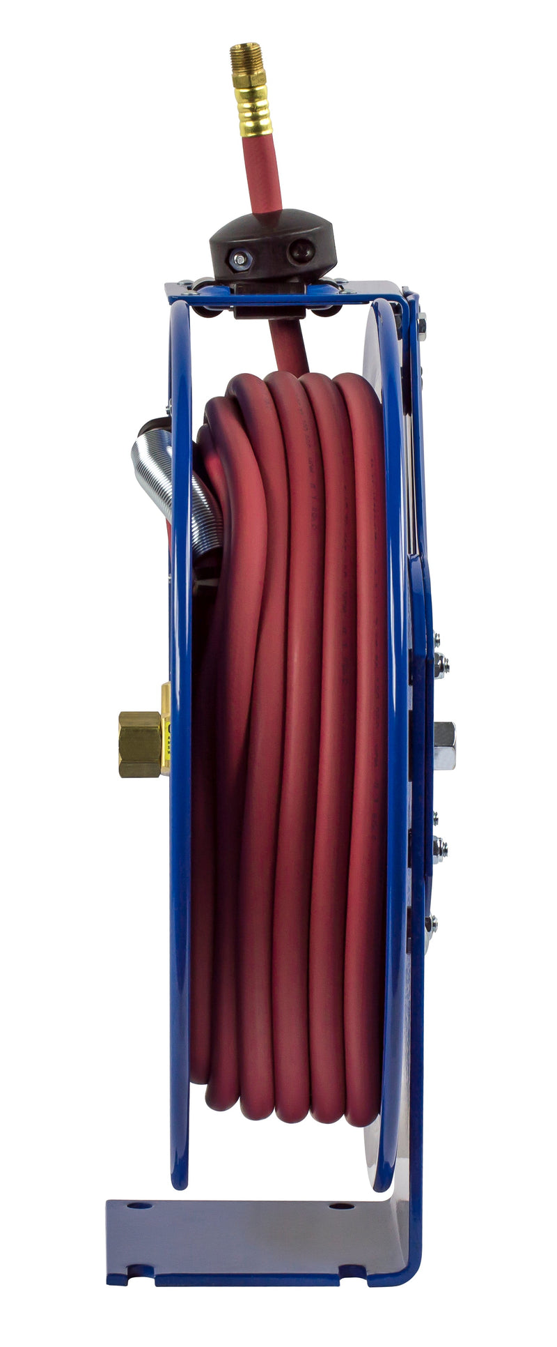 P-LP-130 by Coxreels | P Series | 300 PSI Spring Driven Hose Reel | 1/4" Hose ID, 1/4" FNPT Inlet x 1/4" MNPT Hose End | Steel | 30ft PVC Hose Included
