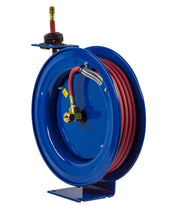 P-LP-450 by Coxreels | P Series | 300 PSI Spring Driven Hose Reel | 1/2" Hose ID, 1/2" FNPT Inlet x 1/2" MNPT Hose End | Steel | 50ft PVC Hose Included