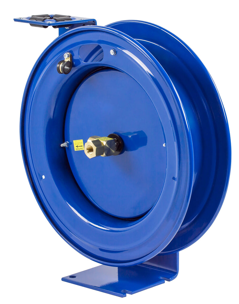 EZ-P-LPL-135 by Coxreels | EZ-P Series | 300 PSI EZ-Coil Safety Spring Driven Hose Reel for Air & Water | 1/4" Hose ID, 1/4" FNPT Inlet | Steel | 35ft Capacity, Hose Not Included