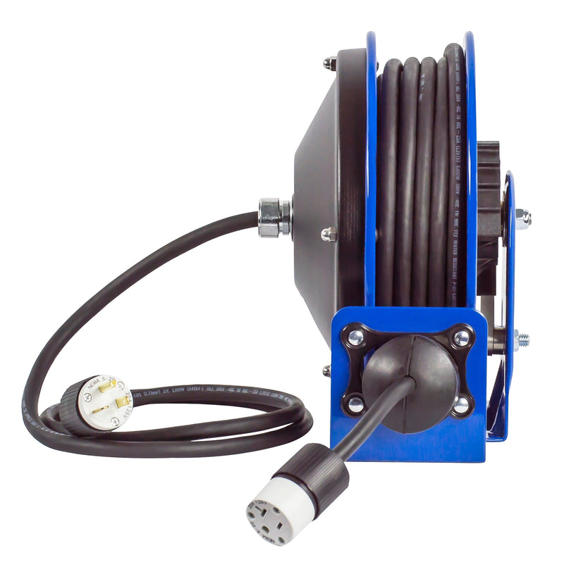 PC10-2512-4 by Coxreels | PC10 Series | Spring Driven Power Cord Reel | 12/3 SJO Cord, 20A, 115V | Steel | 25ft Cord Included