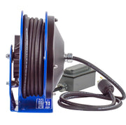 PC10-3016-F by Coxreels | PC10 Series | Spring Driven Power Cord Reel with Duplex GFCI Receptacle | 16/3 SJO Cord, 13A, 115V | Steel | 30ft Cord Included