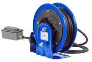 PC10-3012-F by Coxreels | PC10 Series | Spring Driven Power Cord Reel with Duplex GFCI Receptacle | 12/3 SJO Cord, 20A, 115V | Steel | 30ft Cord Included