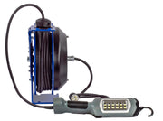 PC13-5016-K by Coxreels | PC Series | Spring Driven Power Cord Reel with LED Light with Tool Tap | 16/3 SJTO Cord, 13A, 115V | Steel | 50ft Cord Included