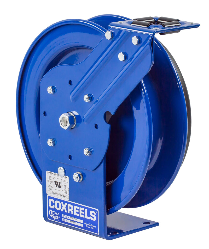 EZ-PC13L-5016 by Coxreels | EZ-PC Series | EZ-Coil Safety Spring Driven Cord Reel | 16/3 SJO Cord, 25A, 115V | Steel | 50ft Capacity, Cord Not Included