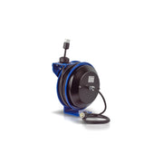 PC13-3516-A by Coxreels | PC Series | Spring Driven Power Cord Reel with Single Industrial Receptacle | 16/3 SJO Cord, 13A, 115V | Steel | 35ft Cord Included