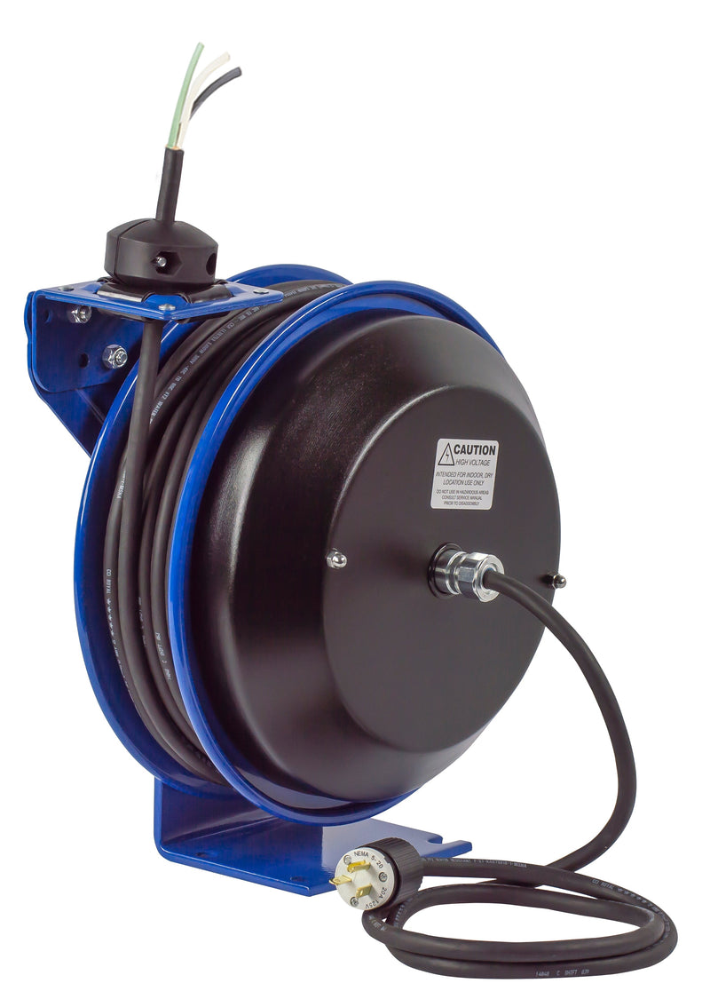 PC13-5012-X by Coxreels | PC Series | Spring Driven Power Cord Reel | 12/3 SJO Cord, 20A, 115V | Steel | 50ft Cord Included