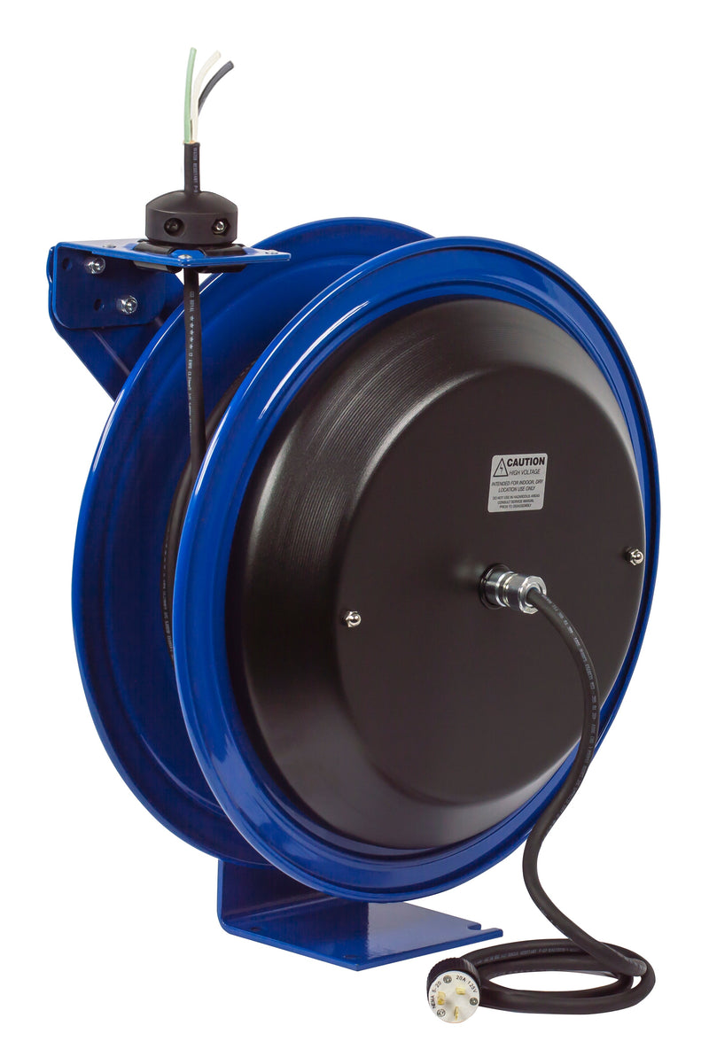 PC19-7512-X by Coxreels | PC Series | Spring Driven Power Cord Reel | 12/3 SJO Cord, 20A, 115V | Steel | 75ft Cord Included