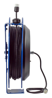 PC24-0016-A by Coxreels | PC Series | Spring Driven Power Cord Reel with Single Industrial Receptacle | 16/3 SJO Cord, 13A, 115V | Steel | 100ft Cord Included