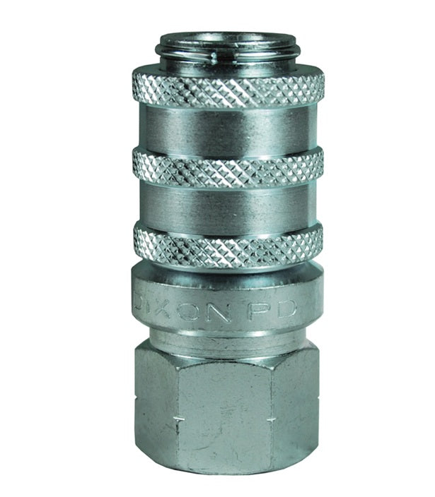1PDF1 by Dixon Valve | Hydraulic Quick Disconnect Coupling | PD-Series | 1/8" Female NPT x 1/8" ISO15171-1 Diagnostic | Socket | Nitrile Seal | Steel