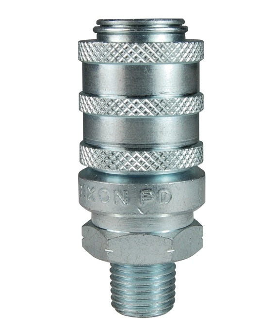 1PDM2 by Dixon Valve | Hydraulic Quick Disconnect Coupling | PD-Series | 1/4" Male NPT x 1/8" ISO15171-1 Diagnostic | Socket | Nitrile Seal | Steel