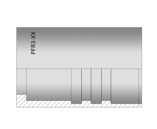 PFR3-04 Alfagomma Piranhaflex™ by Kuriyama | PFR3 Series | Two-Piece Non-Skive Ferrule | -04 Hose Dash Size | 1/4" Hose ID | Steel
