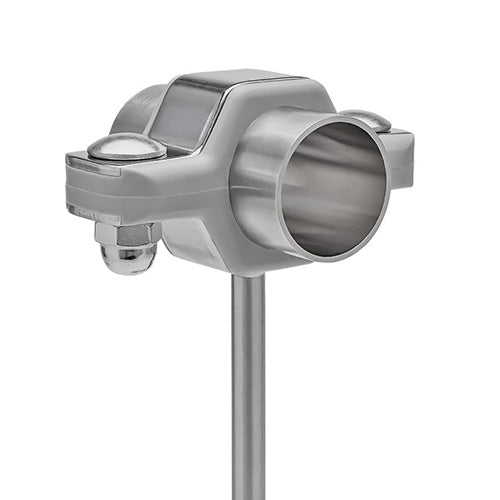 PHRM-100P-304SLN by ACL Hygienic | Process Hex Hanger Rod Mount w/ Lock Nut | 1" Pipe Size | 3/8" Rod OD x 6" Rod Length | Gray | 304 Stainless Steel