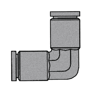 B-31165-04-04 Breco by Foster | 1/4" Push-to-Connect x 1/4" Push-to-Connect | Union | 90° Elbow
