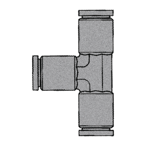 B-31164-04-04-04 Breco by Foster | 1/4" Push-to-Connect x 1/4" Push-to-Connect x 1/4" Push-to-Connect | Union | Tee