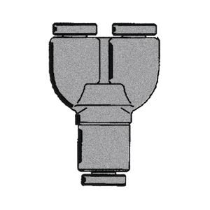 B-31189-025-025 Breco by Foster | 5/32" Push-to-Connect x 5/32" Push-to-Connect x 5/32" Push-to-Connect | Y