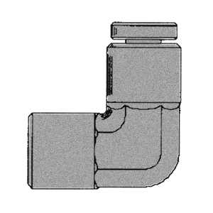 B-31170-04-02 Breco by Foster | 1/4" Push-to-Connect x 1/8" Female NPTF Thread | 90° Elbow