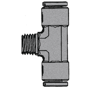 B-31172-025-025-02 Breco by Foster | 5/32" Push-to-Connect x 5/32" Push-to-Connect x 1/8" Male NPTF Thread | Tee
