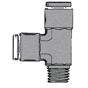 B-31171-04-02-04 Breco by Foster | 1/4" Push-to-Connect x 1/8" Push-to-Connect x 1/8" Female NPTF Thread | Tee