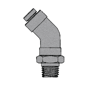 B-31154S-06-04 Breco by Foster | 3/8" Push-to-Connect x 1/4" Male NPTF Thread | Swivel | 45° Elbow