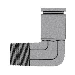 B-31169-10-06 Breco by Foster | 3/4" Push-to-Connect x 3/8" Male NPTF Thread | 90° Elbow