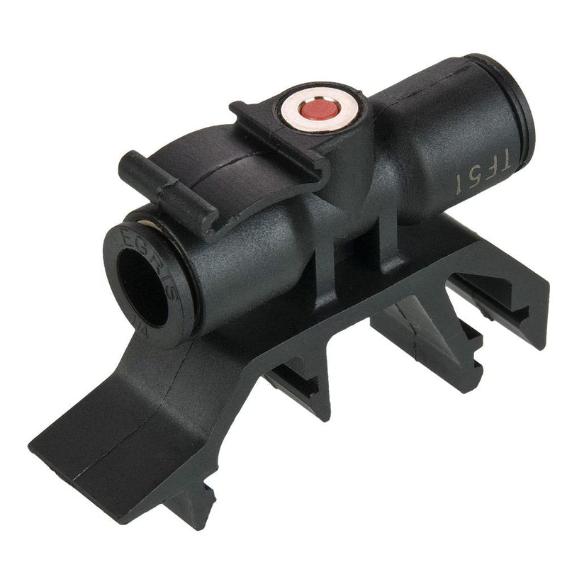 32PLPRC-8M by Parker | Prestolok PLP Composite Push-to-Connect Fittings | Tube to Tube Fittings | 8mm 2-Tube Rail Connector | 44.5mm Length (L) | Glass-Reinforced Nylon | Pack of 5