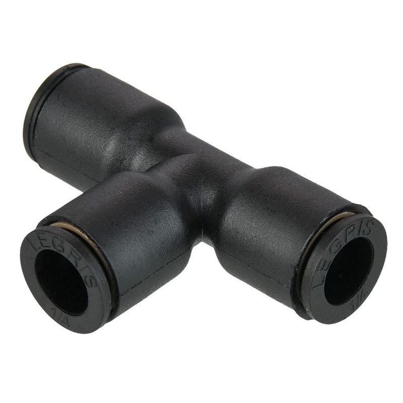 364PLP-8M-10M by Parker | Prestolok PLP Composite Push-to-Connect Fittings | Tube to Tube Fittings | 8mm to 10mm Unequal Union | 26.5mm Length (L/2) | Tee | Glass-Reinforced Nylon | Pack of 10