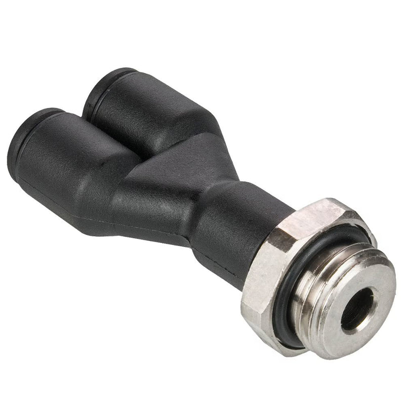 368PLP-6M-2G by Parker | Prestolok PLP Composite Push-to-Connect Fittings | Thread Fitting | 6mm Connector x 1/8" Male BSPP Thread | 13mm Hex | 21.5mm Length (L) | Y | Glass-Reinforced Nylon | Pack of 10