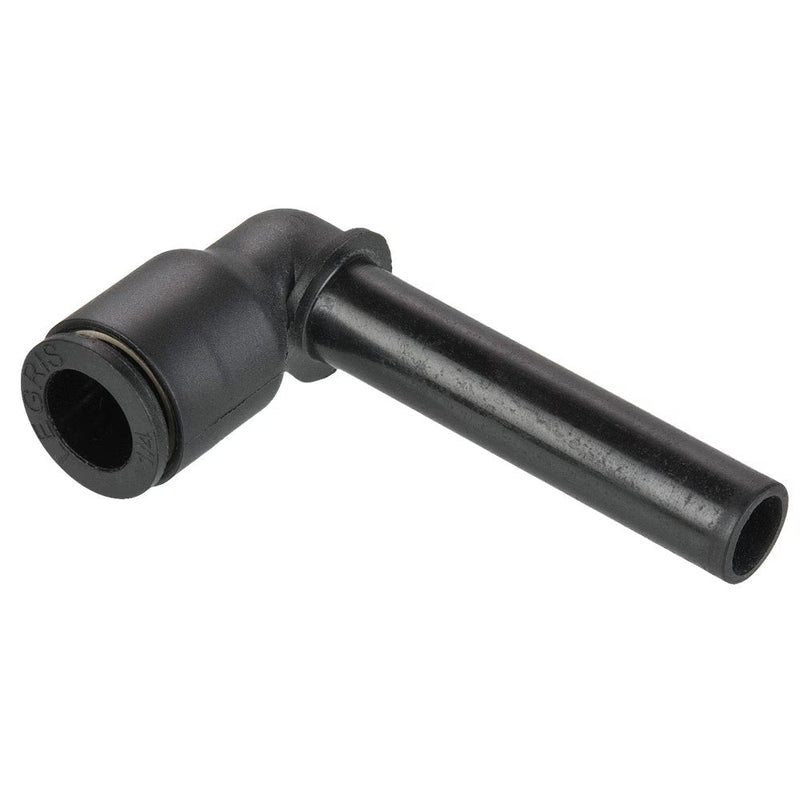 369PLPSPX-6M-8M by Parker | Prestolok PLP Composite Push-to-Connect Fittings | Plug-In Fittings | 6mm Tube Size x 8mm Tube Stem | 49.0mm Height (H) | 90° Elbow | Glass-Reinforced Nylon | Pack of 10