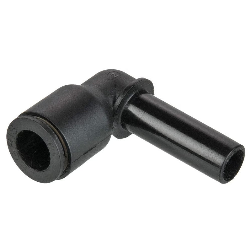 369PLPSP-6M-4M by Parker | Prestolok PLP Composite Push-to-Connect Fittings | Plug-In Fittings | 6mm Plug-In x 4mm Tube Stem | 16.0mm Length (L) | 90° Elbow | Glass-Reinforced Nylon | Pack of 10