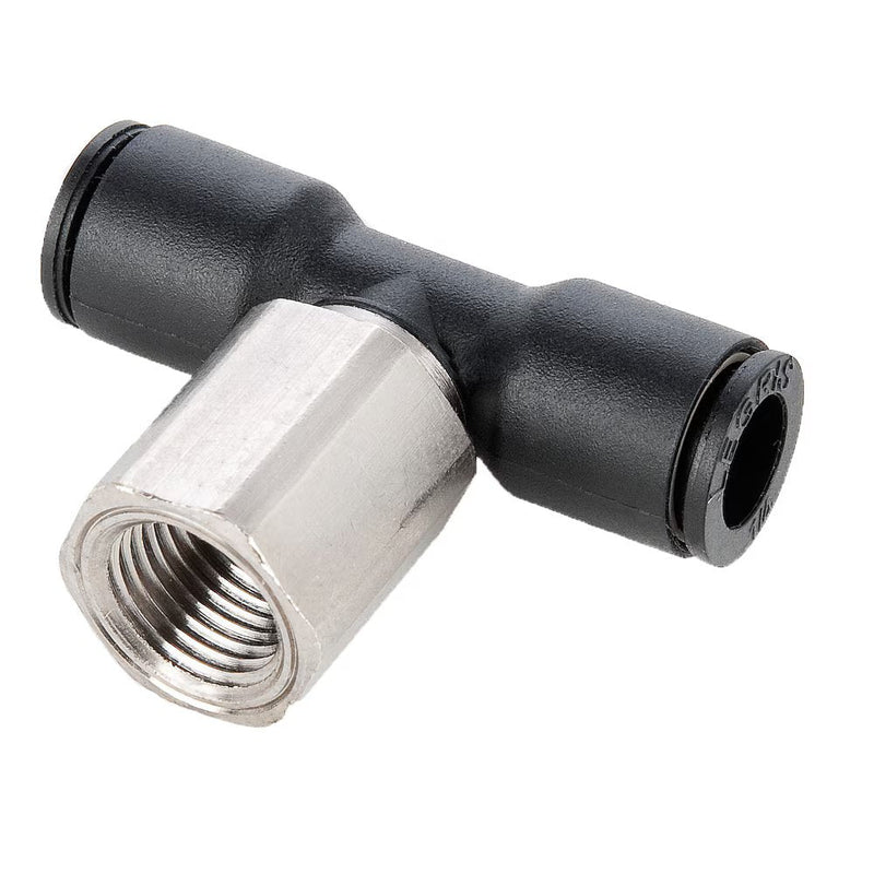 3008 08 14 by Parker | LF3000® Push-to-Connect Fittings | 5/16" Push-to-Connect x 1/4" Female NPT Thread | 16 mm Hex | 1.82" Length | Tee | Nylon | Pack of 10